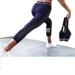 Varley Navy Blue Crop Leggings Mesh small